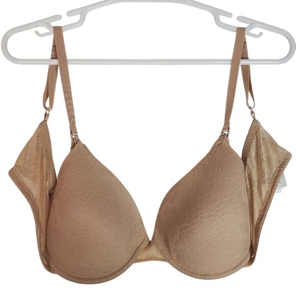 Natori Private Luxuries Underwire Lace Overlay Nursing Bra Nude Size 38 C - Picture 12 of 12
